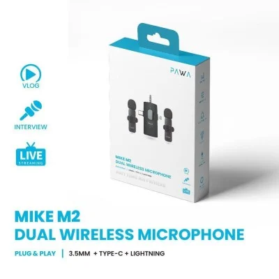 Pawa Mike M2 Dual Wireless Microphone - Black